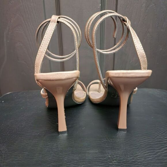 Nasty Gal Square Toe Wrap Around Stiletto Heels - Picture 9 of 14